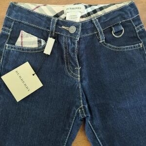 Burberry kids denim blue jeans size 4T New with tags